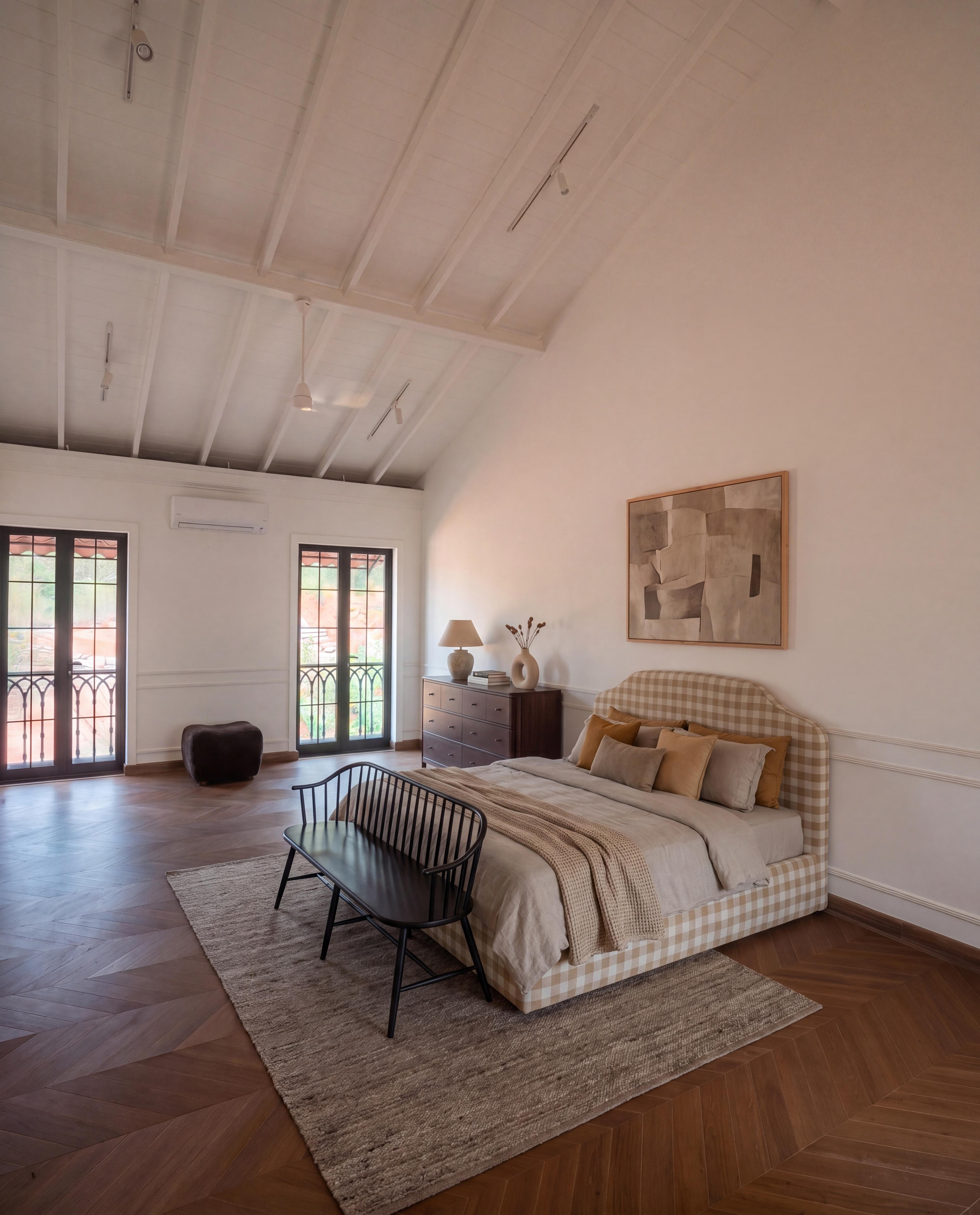 Staged bedroom